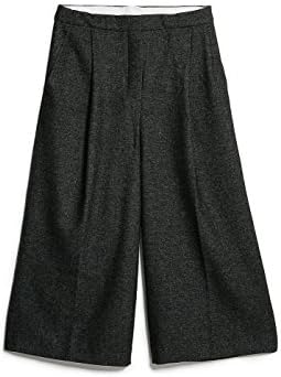 Mango Women's Premium - Wool-Blend Culottes, Dark Grey, 10