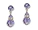 Amethyst Purple Austrian Crystal Earrings with title=