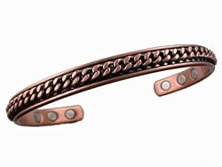 Copper Magnetic Bracelet Pain Antique Chain Style - Medium