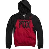 Fox Racing Bolt Sasquatch Front Fleece Men's Hoody Zip Fashion Sweatshirt w/ Free B&F Heart Sticker Bundle - Red / Small