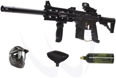 Tippmann US Army Project Salvo Paintball Gun with Laser Red Dot Reflex 18" Barrel Entry Package