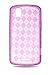 TPU Skin Cover for Motorola DROID Pro XT610, Argyle Hot Pink