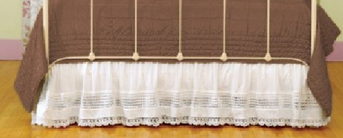 White Crochet Twin Bed Skirt