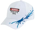 BEWARE OF THE UMPIRE White Splash Hat / Baseball Cap