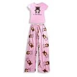 Stupid Factory - Girls Short Sleeve Pajamas, Pink