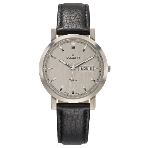 DUGENA CLASSIC Herrenuhr Quarzuhr mit Lederband  4460369