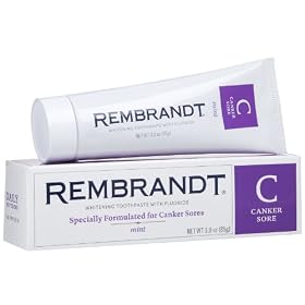 Rembrandt Whitening Toothpaste With Fluoride Canker Sore 3 oz