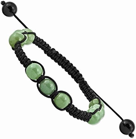 Jewelry Best Seller 8mm Green Aventurine and Black Cord Bracelet