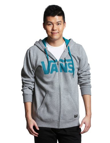 Vans Herren Sweatshirt Classic Zip Hoody, concrete heather/deep lake, L (LRG, Size 1031),  Preisvergleich