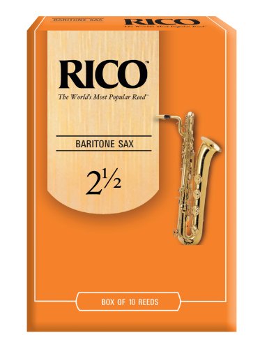 Rico Baritone Sax Reeds, Strength 2.5, 10-pack