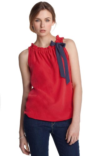 ESPRIT Collection Damen Bluse, C23114, Gr. 36 (S), Rot (flame 610) Preisvergleich