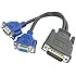 5.3" Length DMS-59 Pin to 2 Dual VGA 15 Pin Female Splitter Adapter Cable