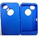 Replacement Silicone Skin For iphone 4/4s Otterbox Defender case with Oval cutout by SportyGigabite, Blue