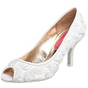 Poetic Licence Women's Wedding Date Peep Toe Pump,White,8 M US
