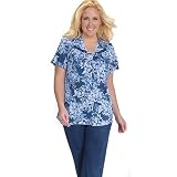 Vanity Fair Blue Floral Pajama Set