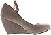 Bella Marie Denise Women's Round Toe Wedge Heel Mary Jane Taupe 6.5