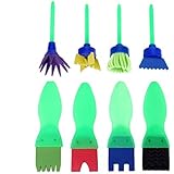 Early Leaning Mini Flower Sponge Painting Brushes Sago Brothers Craft Brushes Set for Kids 8 PCS