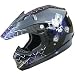 x4,180,ATV Motocross Adult DOT Helmet 180 Blue Size medium