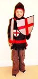 from FurniToys A high quality complete Knight outfit with Tunic, Hood, Sword & Shield