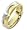 6.5mm Wide Wave Style Titanium & 18 Karat Yellow Gold Wedding Band - 4