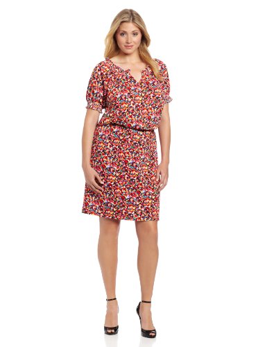 Tiana B Womens Plus-Size Blouson Dress