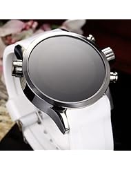 Youyoupifa Black Dial White Silicone Band LED Sports Wrist Watch£¨Unisex£©