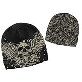 Miami Ink Reversible Black Beanie