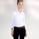 Plain long-sleeved fitted shirt white 8