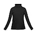 ReliBeauty Girls Cotton Turtleneck Long Sleeve T-Shirt, 7-8, Black