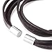 JEWELRIESHOP Monotone Rough Finish Genuine Leather Wrap Bracelet Wristband