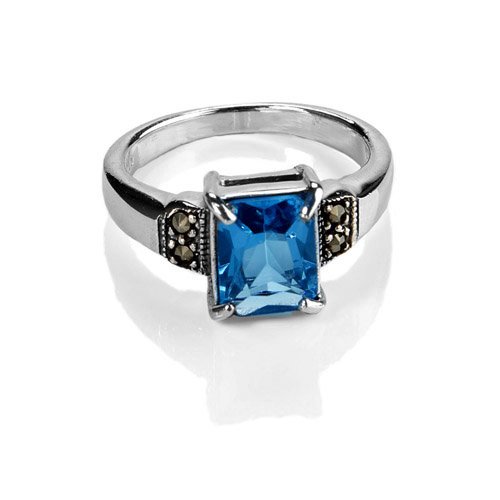 Aqua Octogon Ring and FOJO