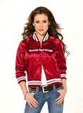 Detroit Red Wings Women's Classic Satin Baseball Collar Jacket - by Alyssa Milano