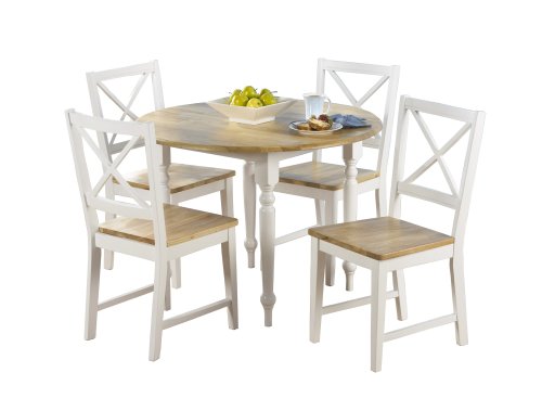 Childrens Toyshop  Kitchen & Housewares : 5 Piece Virginia Dining Set, White/Natural