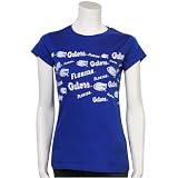 Florida Gators Ladies Royal Blue All-Over Graphic Logo T-shirt