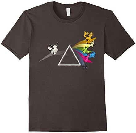 Men's poke monster prisma rainbow evolution evee Tshirt XL Asphalt