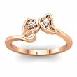 14K Rose Gold Diamond Heart Promise Ring - 0.04 Ct.