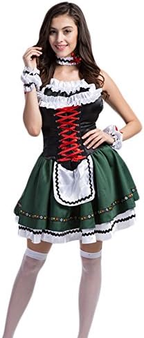 Hongyuanbb Sexy Oktoberfest Beer Waiter Halloween Fancy Party Bar Cafe Corsets Dress Costume