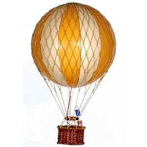 Nostalgischer Hei�luftballon / Modellballon: Unbeschwert durch die L�fte gleiten, gelb � 18 cm