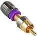 F-Conn Gold RCA Male Connector RGB 22-24 Ga. 5 Pcs.