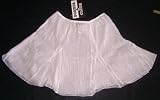 Lightweight White Gauze Trumpet Mini-Skirt