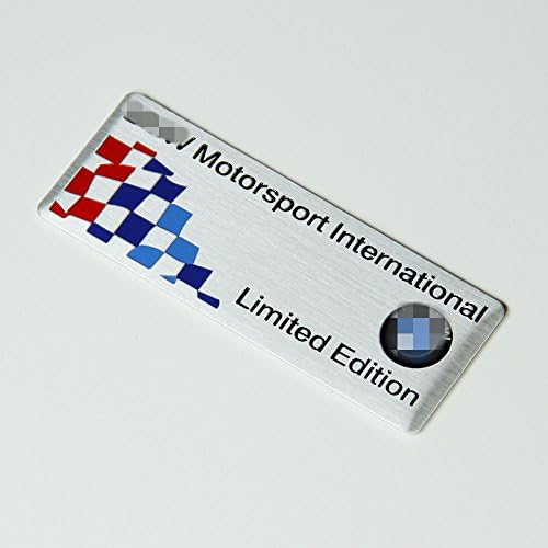 Coolar 2pcs/lot Brushed Aluminum ///M Car Sticker Decals for BMW M3M5 2styles (8x3cm)