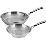 Simply Calphalon Stainless Steel 8" & 10" Omelette Pan Set