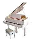 Cameron & Sons CSM-50P WHHP 4' 11'' Acoustic Grand Player Piano, Polished White (baby grand piano)