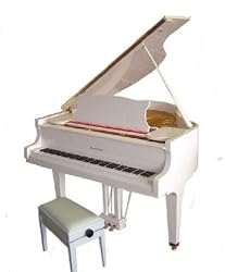 Cameron & Sons CSM50-WHHP 4' 11'' Acoustic Grand Piano, Polished White (baby grand piano)