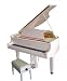 Cameron & Sons CSM50-WHHP 4' 11'' Acoustic Grand Piano, Polished White (baby grand piano)
