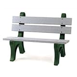 High Back Bench 4' - 7' Long with 2 x 6 Slats Leg Color: Green, Size: 4' Long 2 x 6 Slats, Slat Color: Green High Back Bench 4' - 7' Long with 2 x 6 Slats Leg Color: Green, Size: 4' Long 2 x 6 Slats, Slat Color: Green