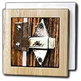Jos Fauxtographee Realistic - The Hinge on a Door of the Bathroom Done in a Poster Finish and Taken Close Up - Tile Napkin Holders