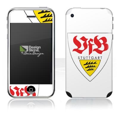 Design Skins for Apple iPhone 3G & 3Gs [without logo cut] - VFB Stuttgart Design Folie