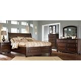 Classic Design AL3500-QUEENBED-20-21-22 Dresser, Mirror, 5/0 Queen Bed and Nightstand Combo AL3500-