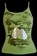 Junior Sexy Angel Girl Army Fatigue Screen Top - 3 Colors Available